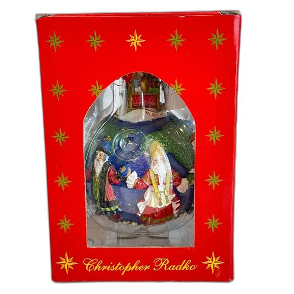 NIB Christopher Radko Vintage Santas Around the World Christmas Tree Ornament - Picture 4 of 8
